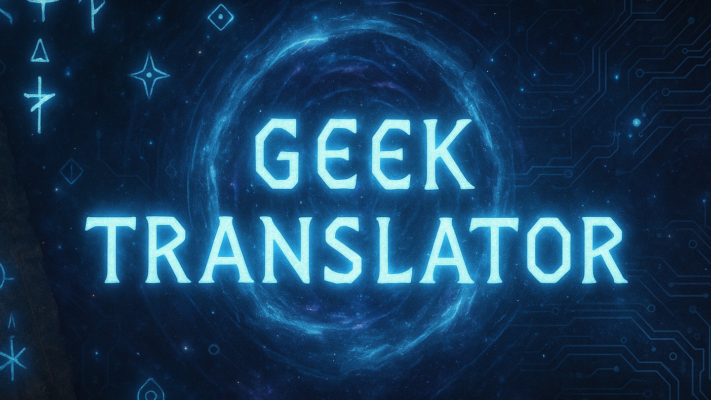 Geek Translator Banner